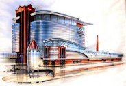 Artist's rendering of the future MotorCity Casino.