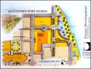 Site drawing of Port Huron hotel casino proposal.