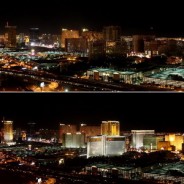 Las Vegas strip during Earth Hour